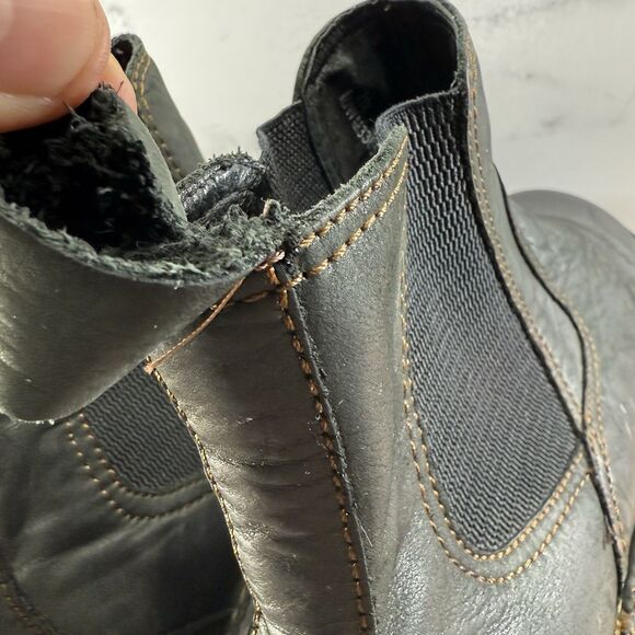 Men’s sz 11.5-Born Hemlock Boots Black Leather Chelsea Pull On Dress Casual Work - Picture 5 of 10